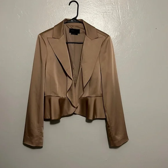 BCBGMAXARIA Satin Peplum Blazer - Picture 2 of 12